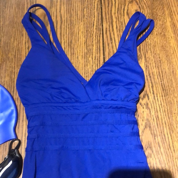 🤗La Blanca Swimsuit crossback Blue 4 - Picture 2 of 3